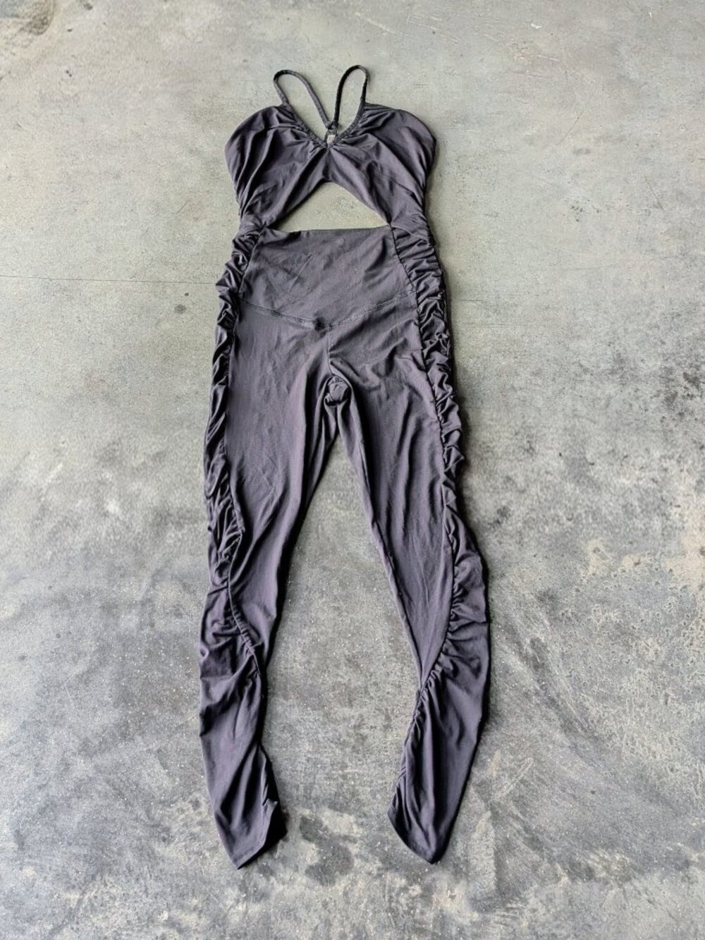 Free People Movement Balancing Act Onesie Bodysuit Jumpsuit Black large
